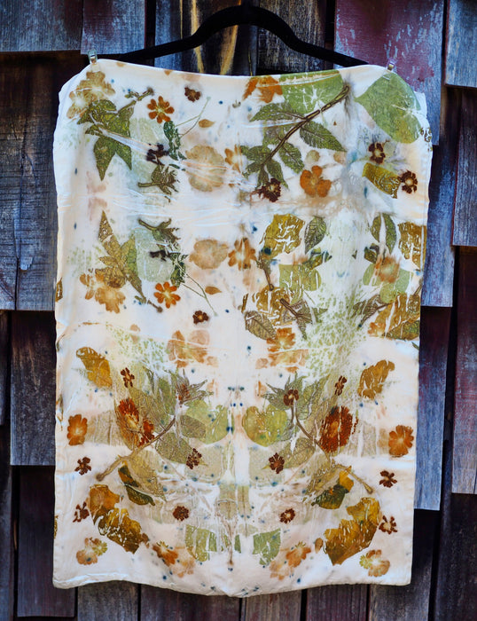 Ecoprinted Silk Pillow Cases