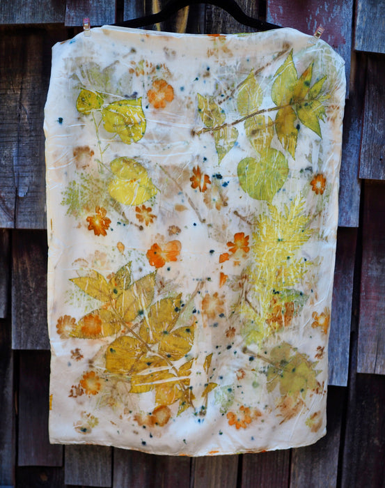 Ecoprinted Silk Pillow Cases