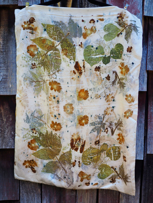 Ecoprinted Silk Pillow Cases