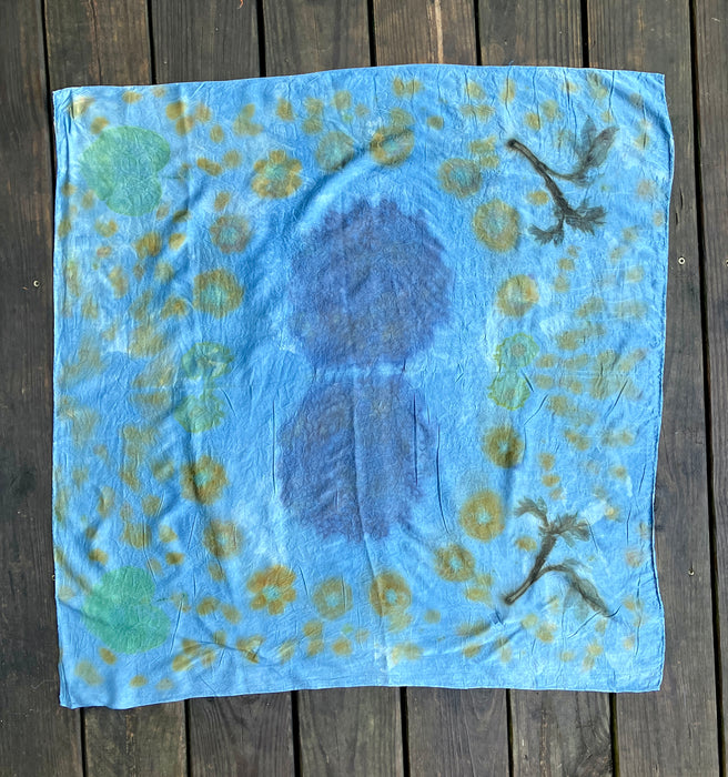 Ecoprinted Square Silks - Large